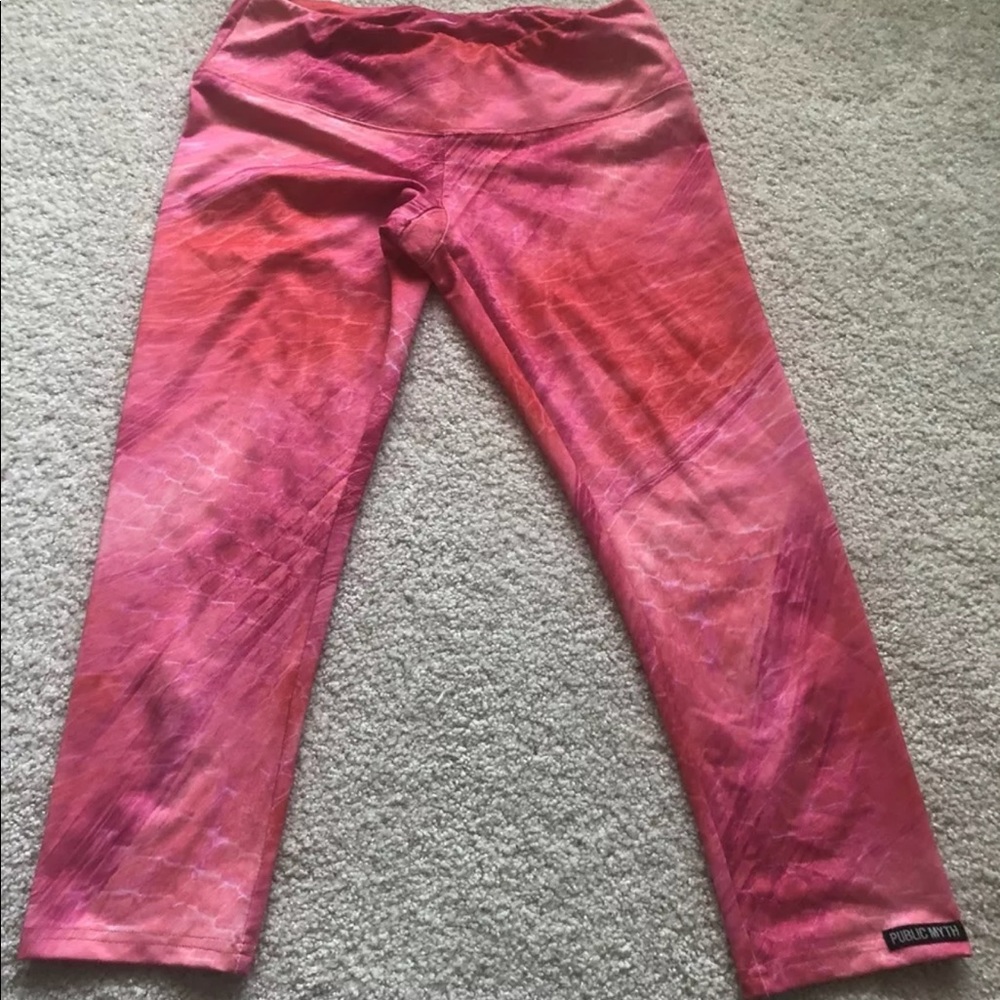 Public Myth workout legging Capri pink Ombré Small